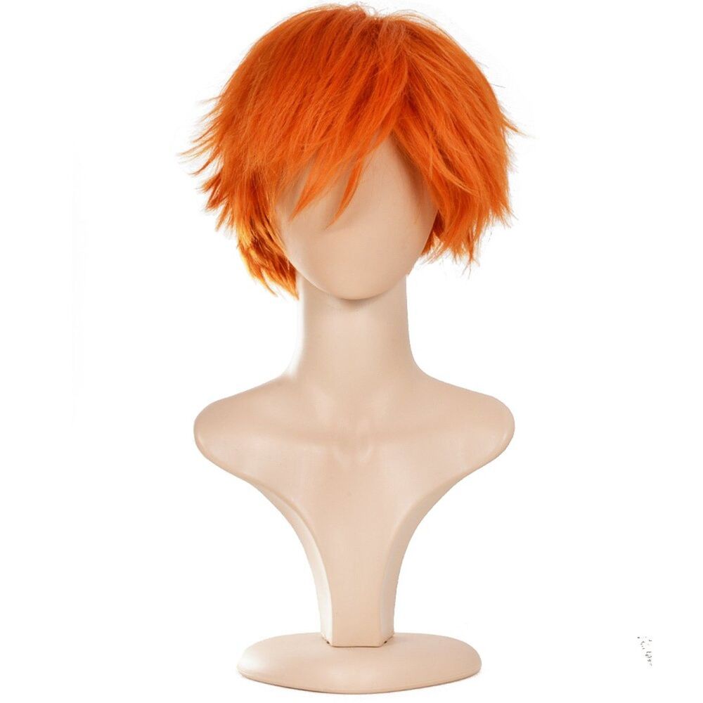 Death Note Anime Male Wig Costume Cosplay (Orange)